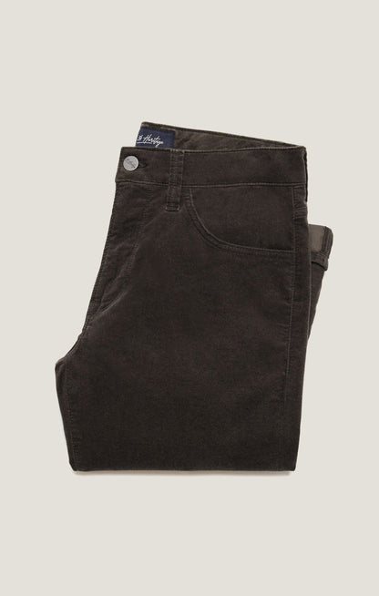 34 Heritage Courage Straight Leg Pants in Dark Olive Moleskin