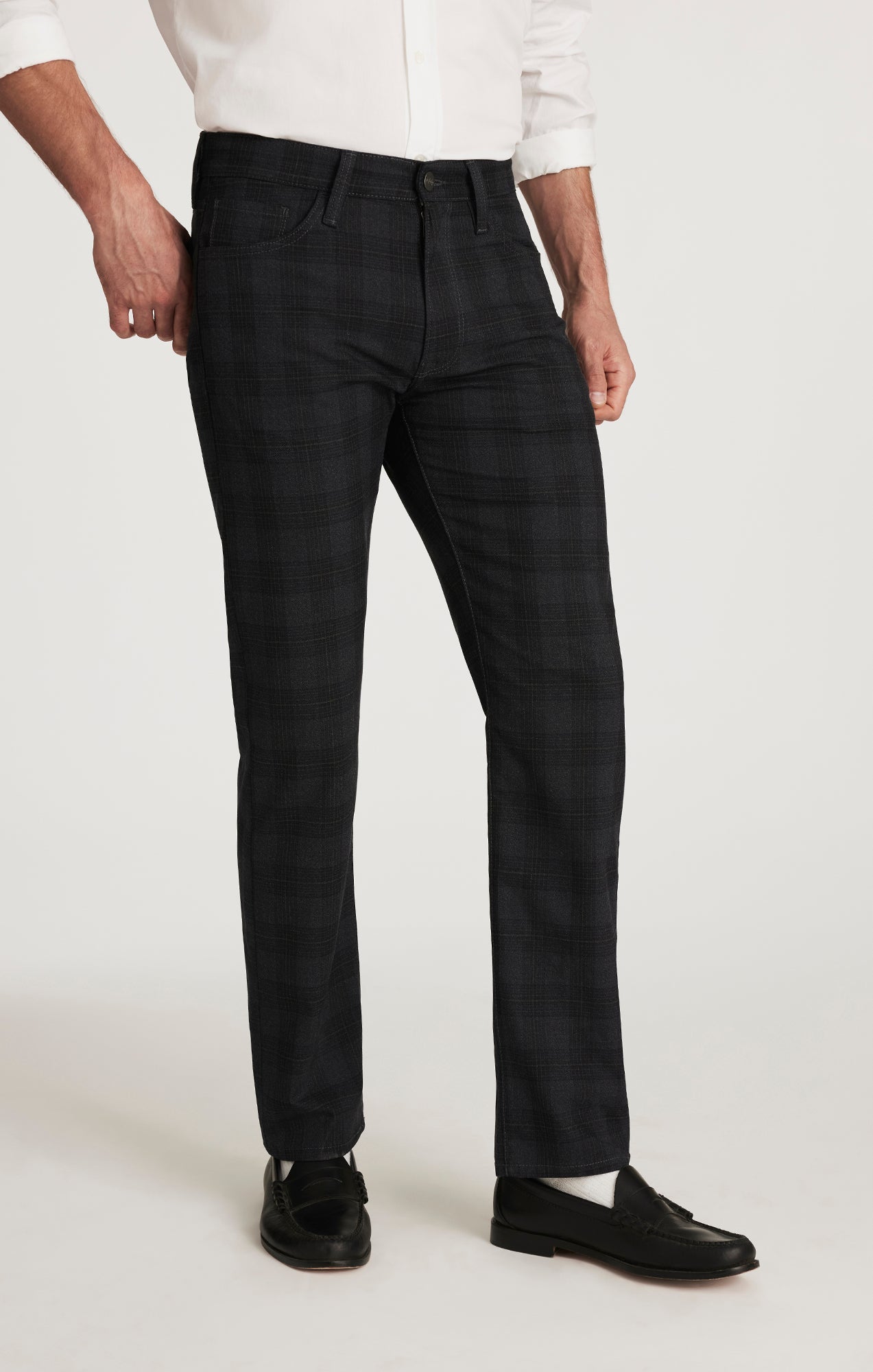 34 Heritage Courage Straight Leg Pants in Grey Elite Check