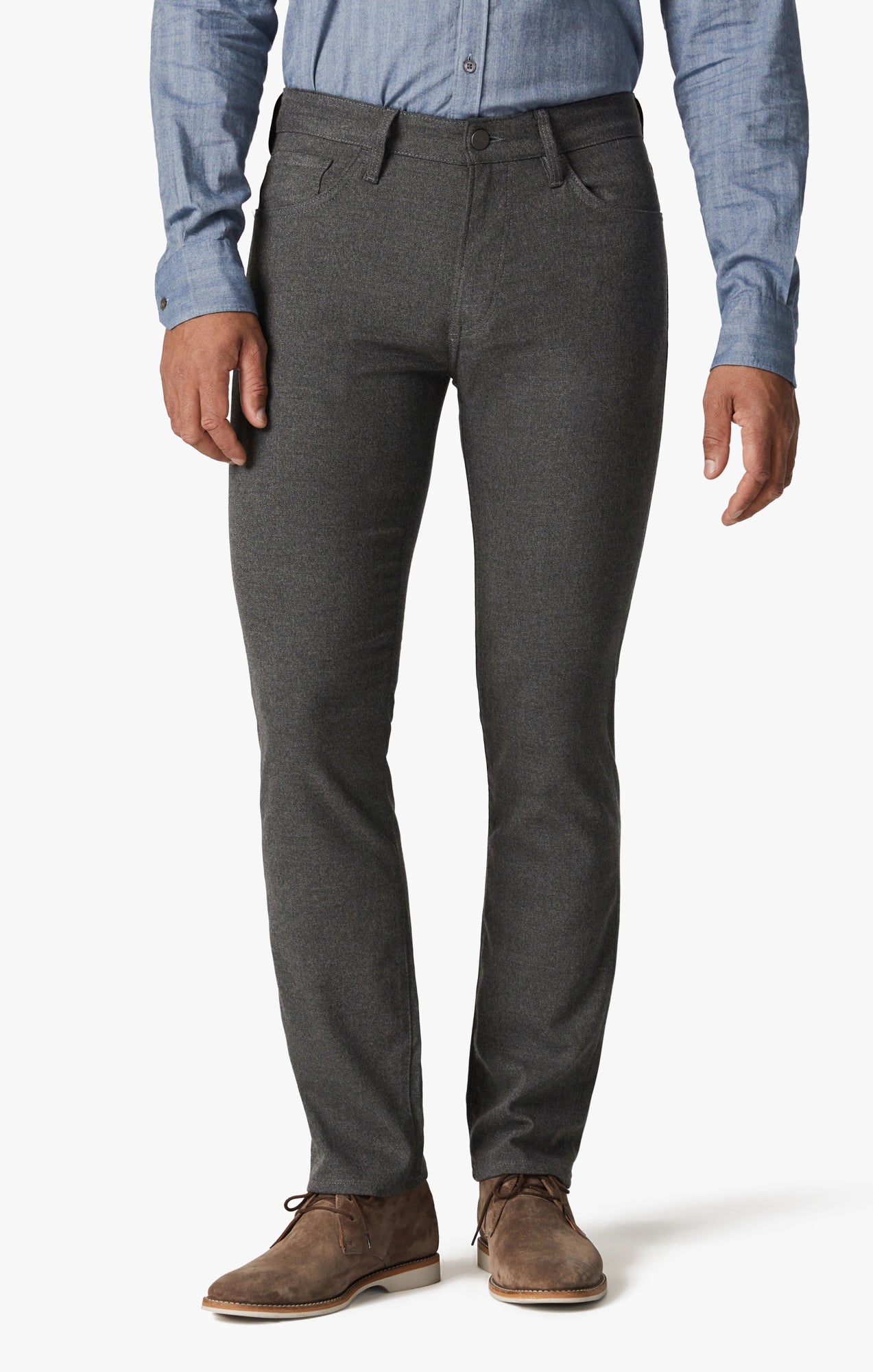 34 Heritage Courage Straight Leg Pants in Grey Elite