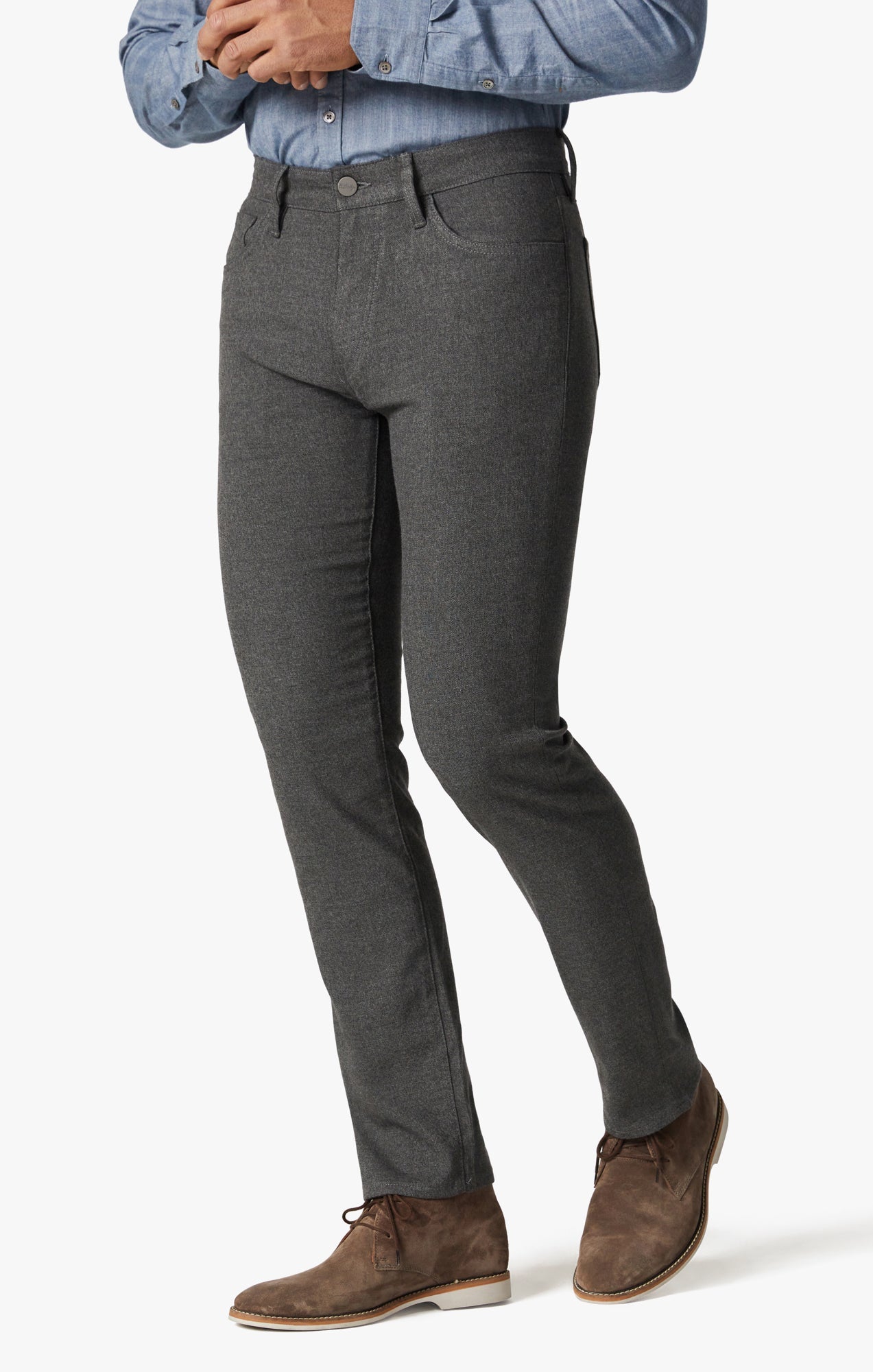 34 Heritage Courage Straight Leg Pants in Grey Elite