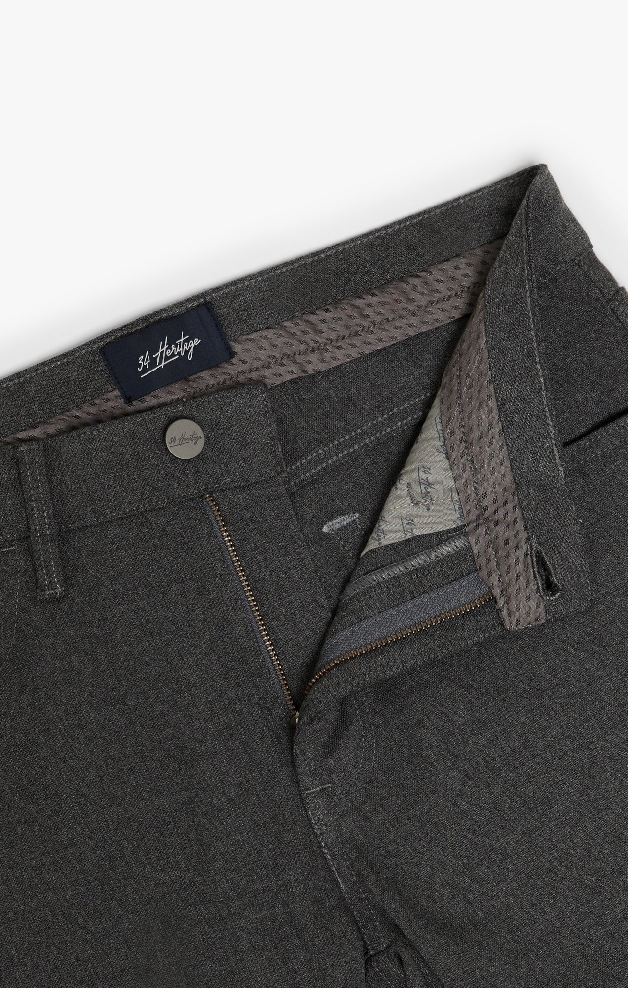34 Heritage Courage Straight Leg Pants in Grey Elite